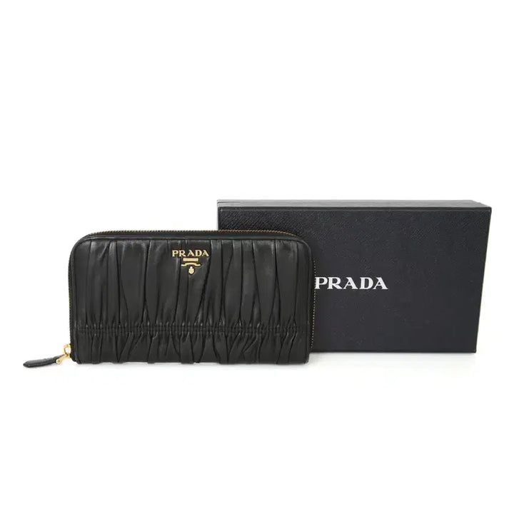[BUNJANG] Prada Gaufre Zip Long Wallet / 프라다 고프레 지퍼 장지갑 나파 마틀라세 지갑 1M0506