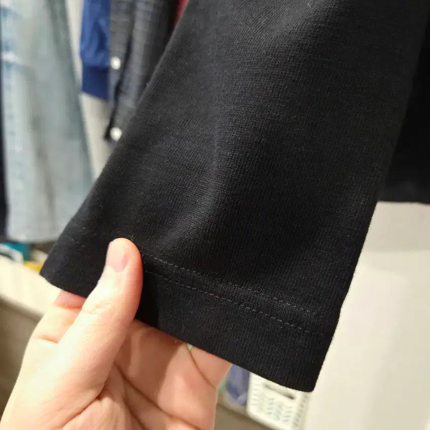 [BUNJANG] Rioa Signature Long Sleeve Black S / 리우아 시그니처 롱슬리브 긴팔 블랙 s