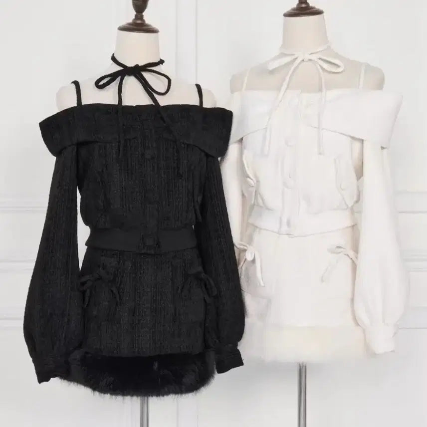 [BUNJANG] BunnyLis Tweed Off-Shoulder Set / 버니리스 BunnyLis 스나계 트위드 오프숄더 셋업 양산형