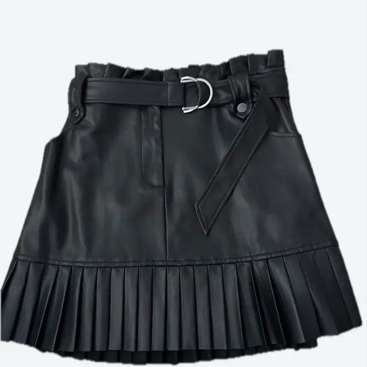 [BUNJANG] ZARA Leather Pleated Skirt / 자라 레더플리츠스커트
