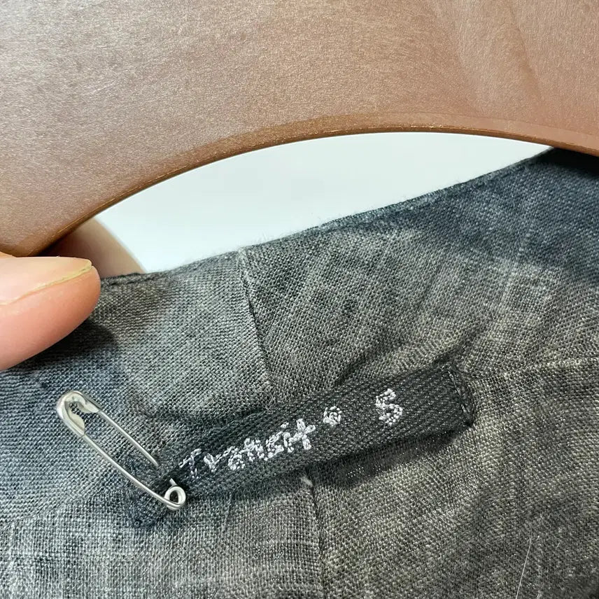 [BUNJANG] Transit Stripe Two-Tone Linen Cotton Vest / (S) Transit 트랜짓 스트라이프 투톤 린넨 코튼  베스트
