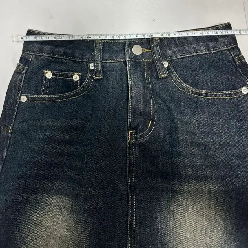 [BUNJANG] Black Denim Skirt / 흑청치마