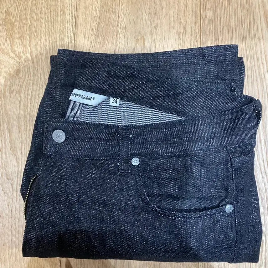 [BUNJANG] Uniform Bridge Selvedge Black Jeans / 유니폼브릿지 셀비지 블랙 34 XL