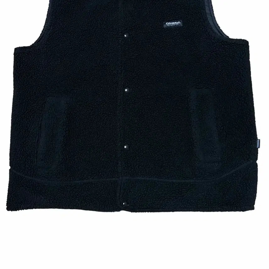 [BUNJANG] Covernat Small Logo Embroidered Sherpa Vest / 커버낫 스몰로고 자수 쉐르파 베스트