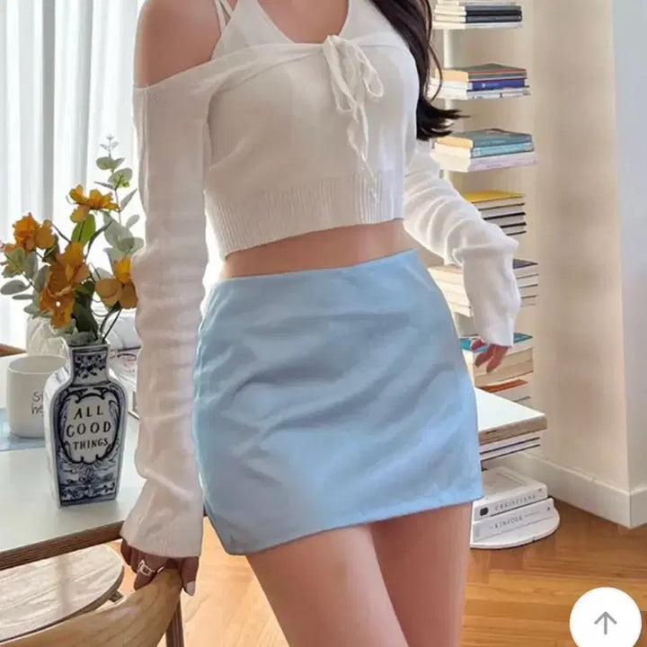 [BUNJANG] Silk Low-Rise Mini Skirt / 실크 로우라이즈 미니 스커트