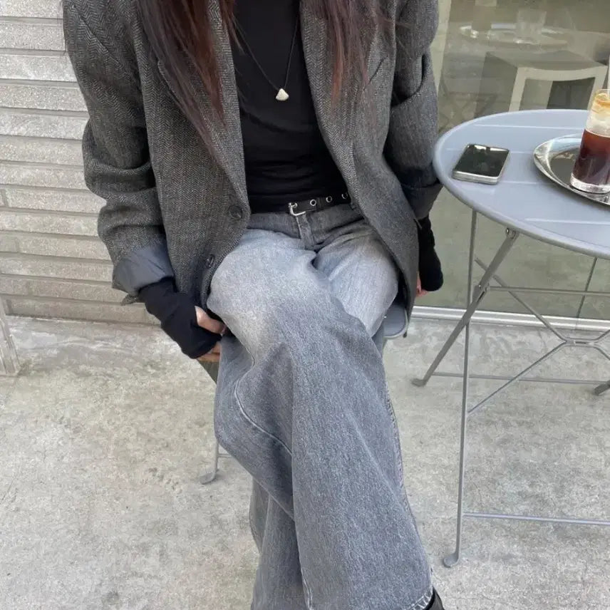 [BUNJANG] Your J Gray Denim Pants / 유어제이 그레이데님