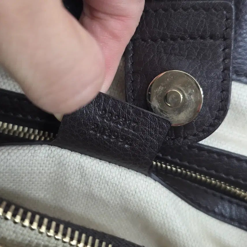[BUNJANG] Gucci GG Canvas Bamboo Handle Tote Bag / 구찌 GG캔버스 뱀부 핸들 토트백