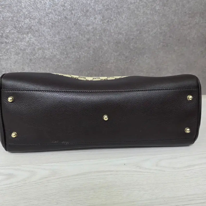 [BUNJANG] Gucci GG Canvas Bamboo Handle Tote Bag / 구찌 GG캔버스 뱀부 핸들 토트백