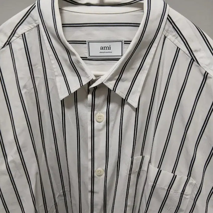 [BUNJANG] AMI Oversized Stripe Shirt / [정품] AMI 아미 오버사이즈 스트라이프 셔츠