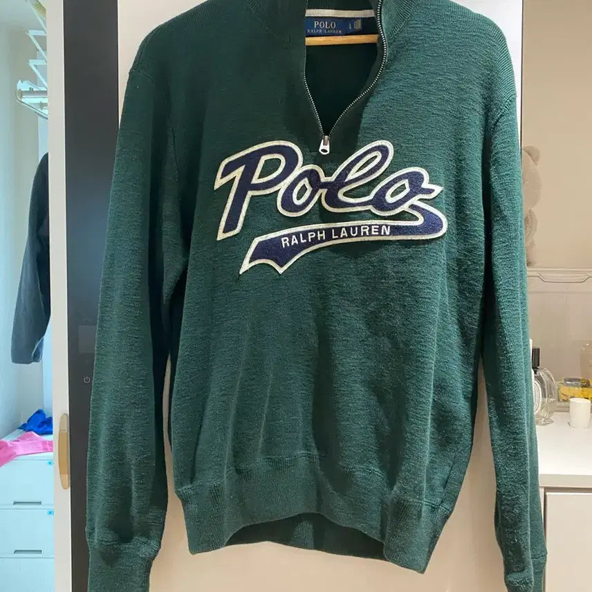 [BUNJANG] Green Half-Zip Knit / 폴로 하프집업니트 그린 L