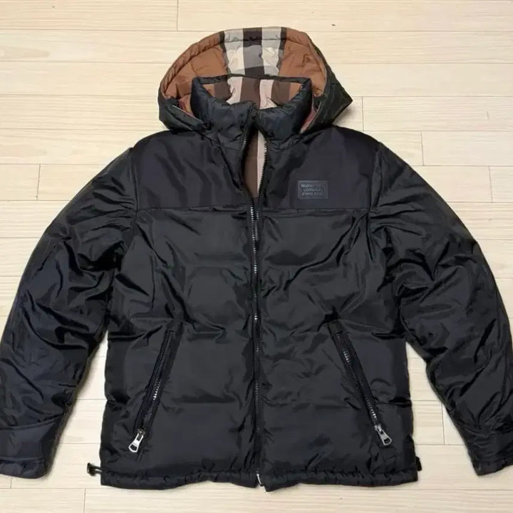 [BUNJANG] Burberry Check Reversible Hooded Padded Jacket / S) 버버리 체크 리버시블 후드 패딩