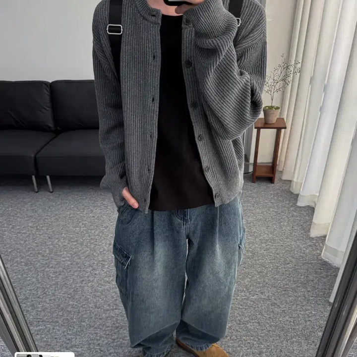 [BUNJANG] [Seez] Archive Cotton Crop Knit Cardigan / 데일리룸 X 시즈] 아카이브 코튼 크롭 니트 가디건