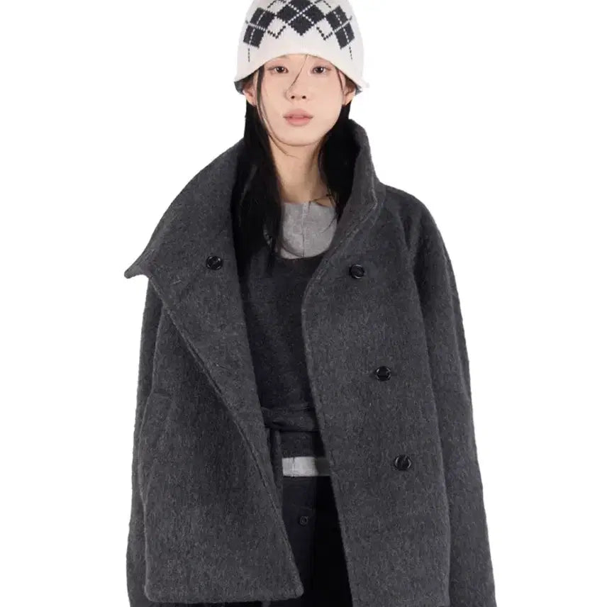 [BUNJANG] RitkeeM Half Coat Black / 릿킴 하프코트 블랙  [정가 14만원]