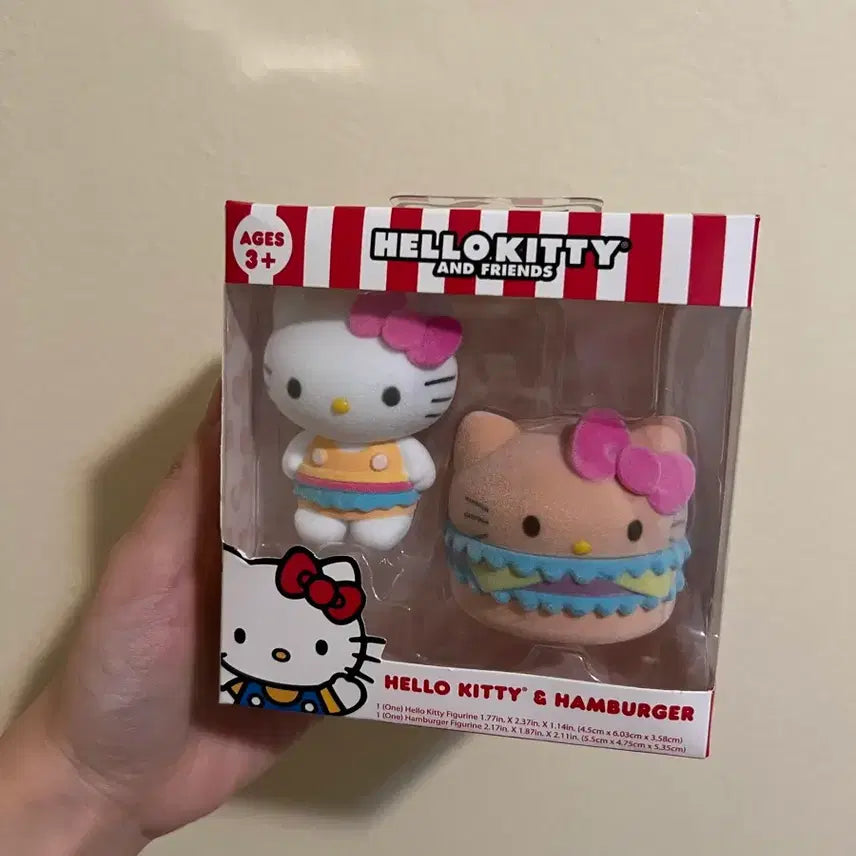 [BUNJANG] Rare Hello Kitty Hamburger Figure Set / 희귀) 헬로키티 햄버거 피규어 세트