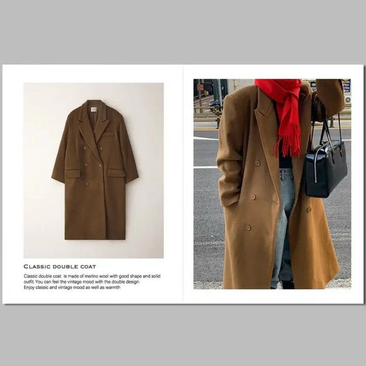 [SOLD OUT] 위드아웃썸머 클래식 더플코트 브라운