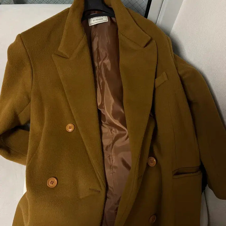 [SOLD OUT] 위드아웃썸머 클래식 더플코트 브라운