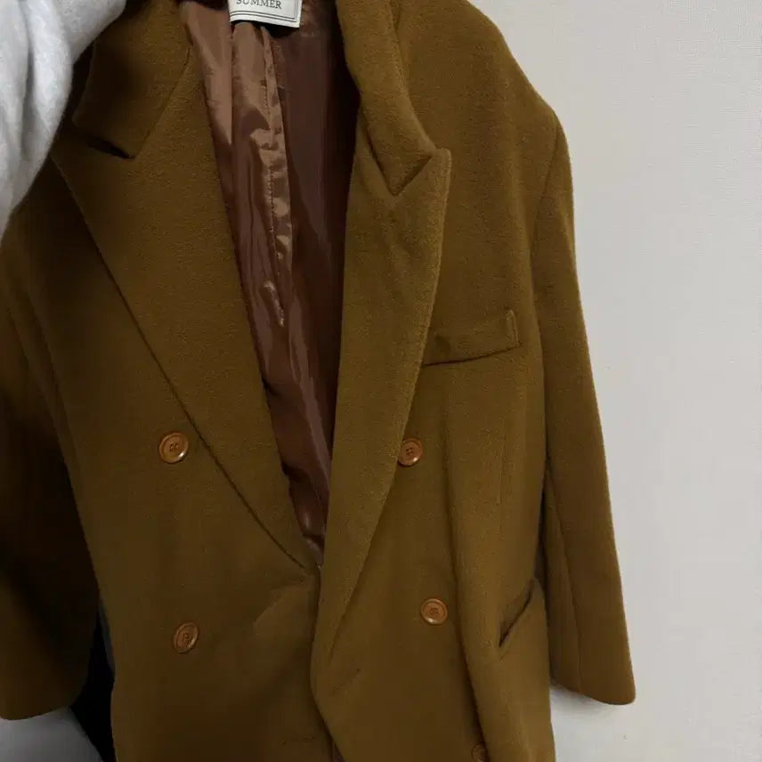 [SOLD OUT] 위드아웃썸머 클래식 더플코트 브라운