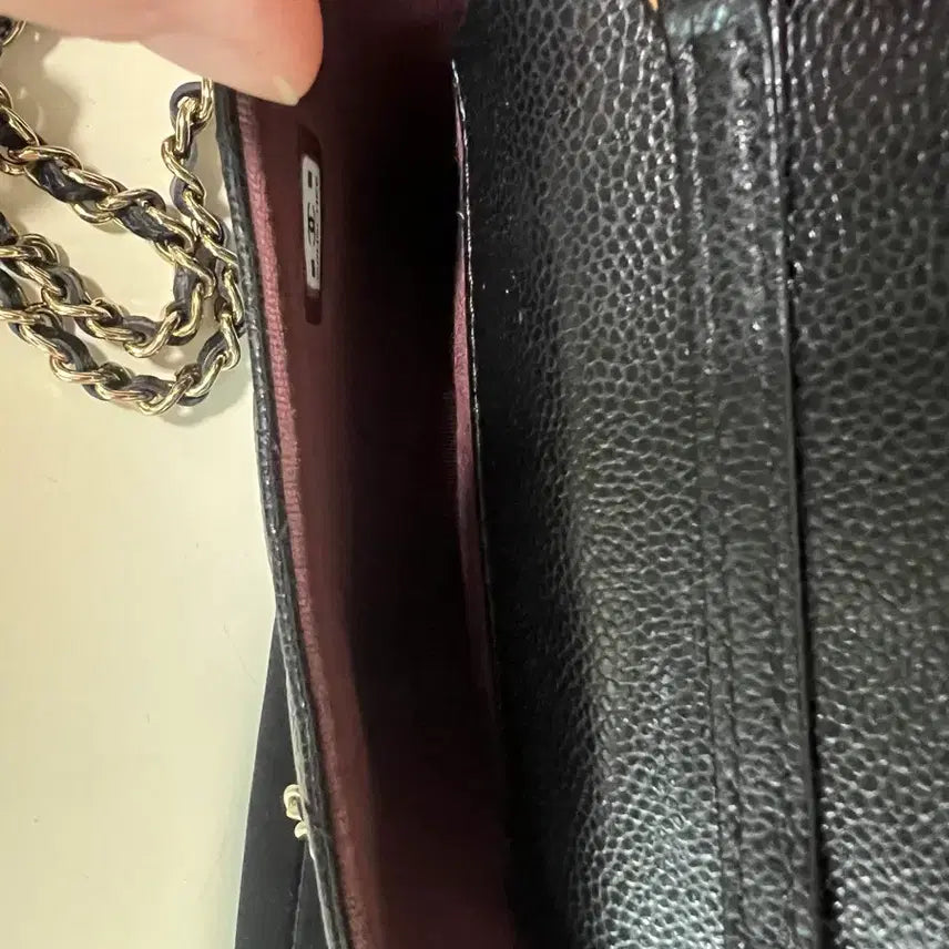 [BUNJANG] Chanel Caviar Square Mini Chain Bag Black / 샤넬 캐비어 스퀘어 미니 체인백 블랙