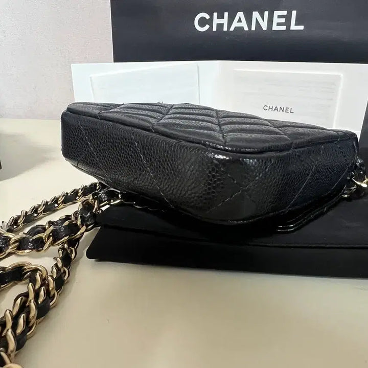 [BUNJANG] Chanel Caviar Square Mini Chain Bag Black / 샤넬 캐비어 스퀘어 미니 체인백 블랙