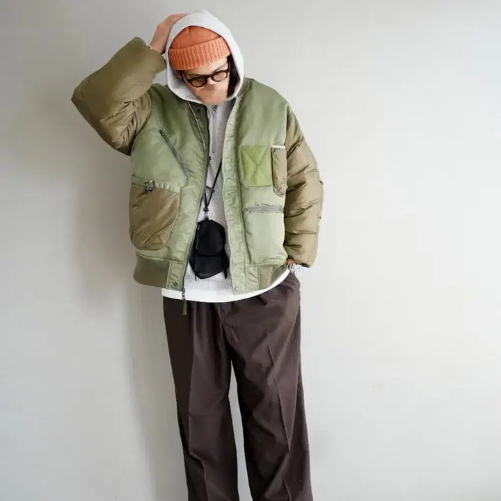 [BUNJANG] Daiwa Pier39 Tech Reversible MA-1 Sage Green Jacket / 다이와피어39 테크 리버서블 MA-1 세이지 그린 L