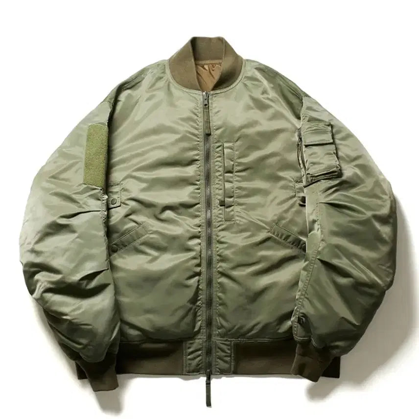 [BUNJANG] Daiwa Pier39 Tech Reversible MA-1 Sage Green Jacket / 다이와피어39 테크 리버서블 MA-1 세이지 그린 L
