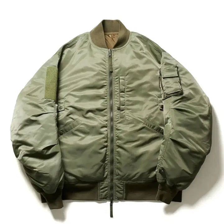 [BUNJANG] Daiwa Pier39 Tech Reversible MA-1 Sage Green Jacket / 다이와피어39 테크 리버서블 MA-1 세이지 그린 L