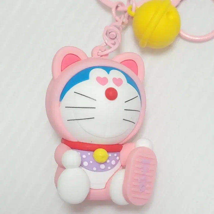 [BUNJANG] Doraemon Pink Keyring Key Holder / 도라에몽 핑크 키링 인형 키홀더