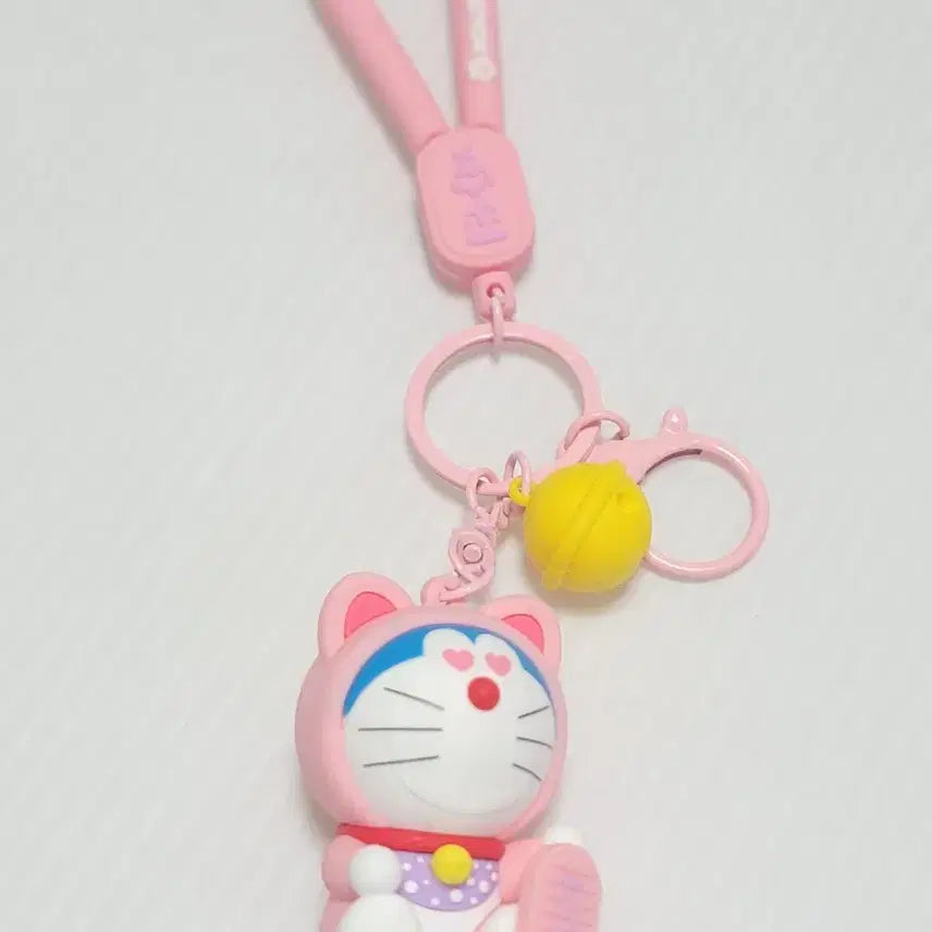[BUNJANG] Doraemon Pink Keyring Key Holder / 도라에몽 핑크 키링 인형 키홀더