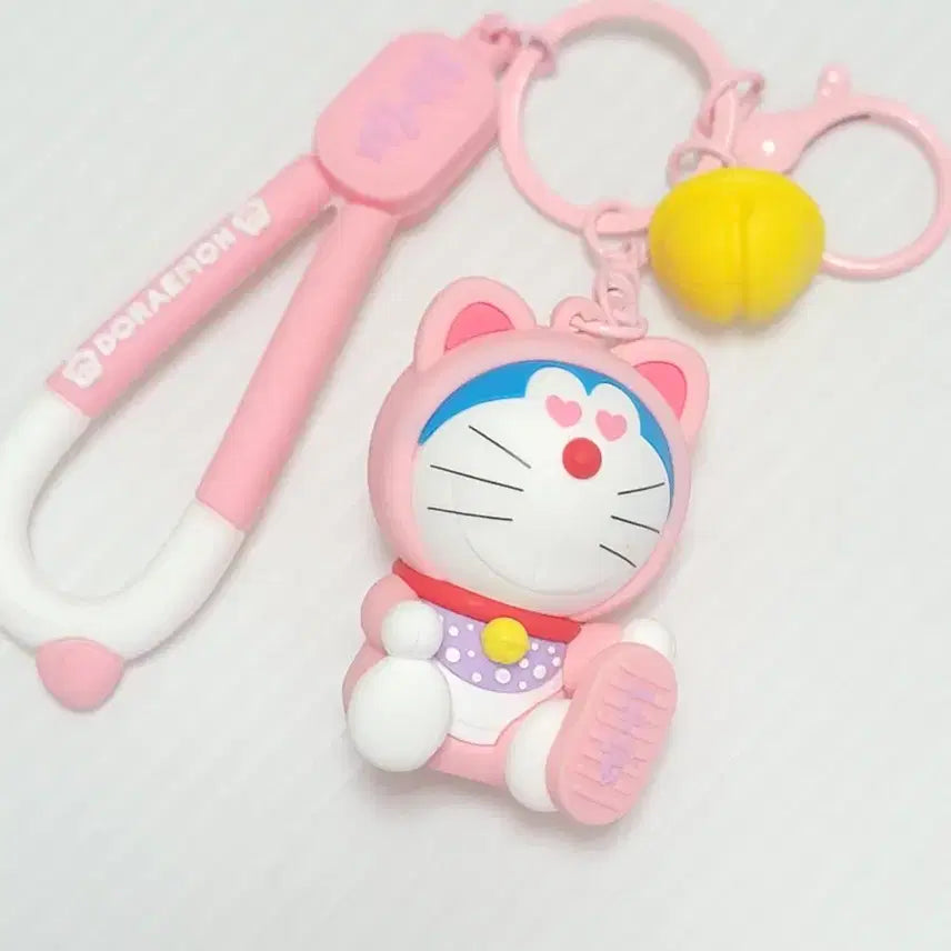 [BUNJANG] Doraemon Pink Keyring Key Holder / 도라에몽 핑크 키링 인형 키홀더