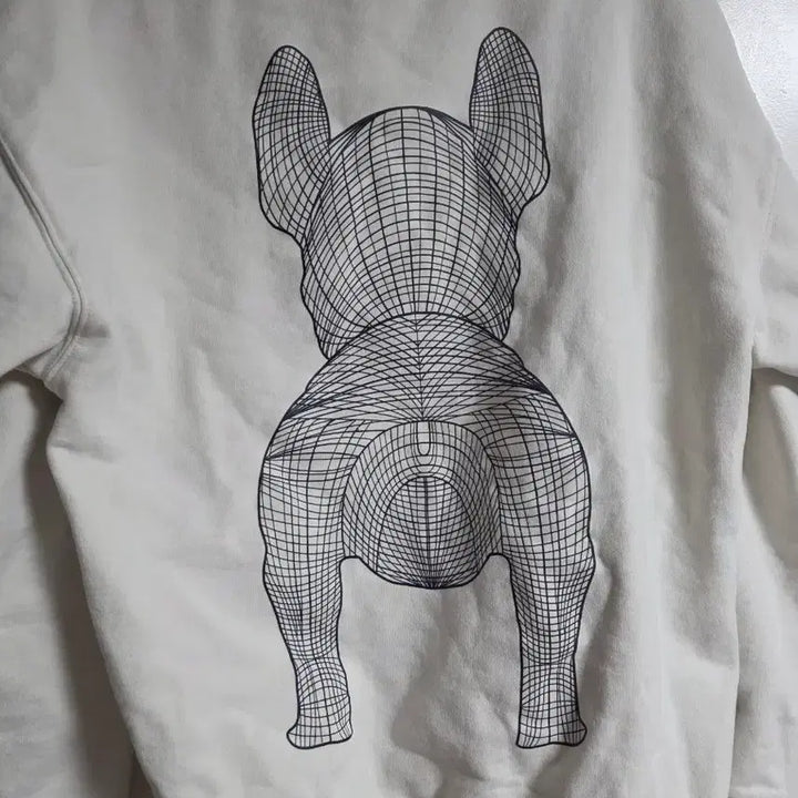 [BUNJANG] Life Work Bulldog Ivory Sweatshirt / 라이프워크 불독 맨투맨 아이보리