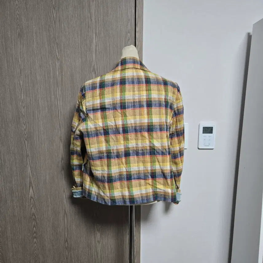 [BUNJANG] Renee & McCoy Linen Check Pattern Double Button Jacket / 르니앤맥코이 컬렉션 린넨 체크 패턴 더블 버튼 자켓