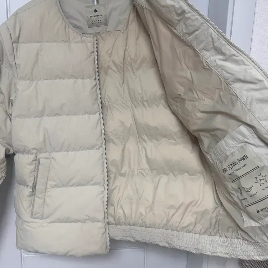 [BUNJANG] Snowpeak Down Jacket Beige 105 / 스노우피크 라이트  덕다운 다운 자켓 경량 베이지 105