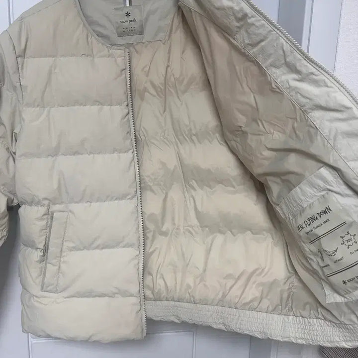 [BUNJANG] Snowpeak Down Jacket Beige 105 / 스노우피크 라이트  덕다운 다운 자켓 경량 베이지 105