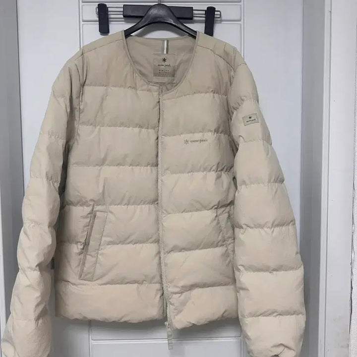 [BUNJANG] Snowpeak Down Jacket Beige 105 / 스노우피크 라이트  덕다운 다운 자켓 경량 베이지 105