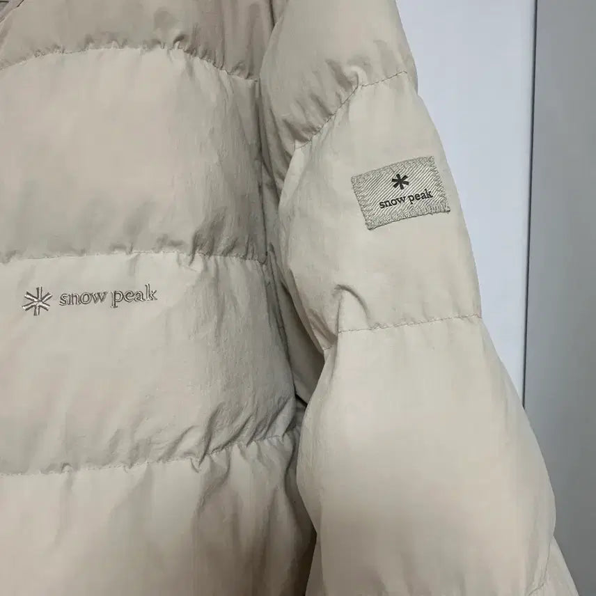 [BUNJANG] Snowpeak Down Jacket Beige 105 / 스노우피크 라이트  덕다운 다운 자켓 경량 베이지 105