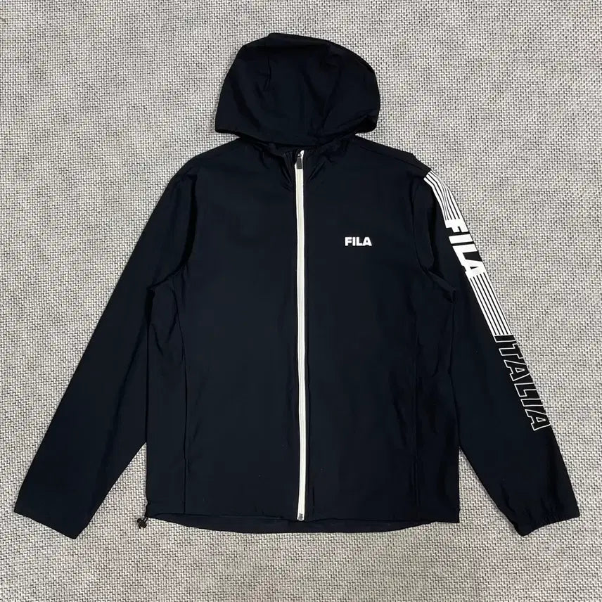 [BUNJANG] FILA Hoodie Zip-Up Jacket (L) Black / FILA 후드 집업 자켓 100(L) 블랙