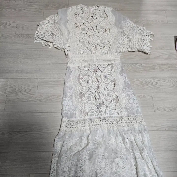 [BUNJANG] Tora Ivory Lace Long Dress / 주말특가!!  여신 롱 원피스 레이스 롱 원피스 아이보리