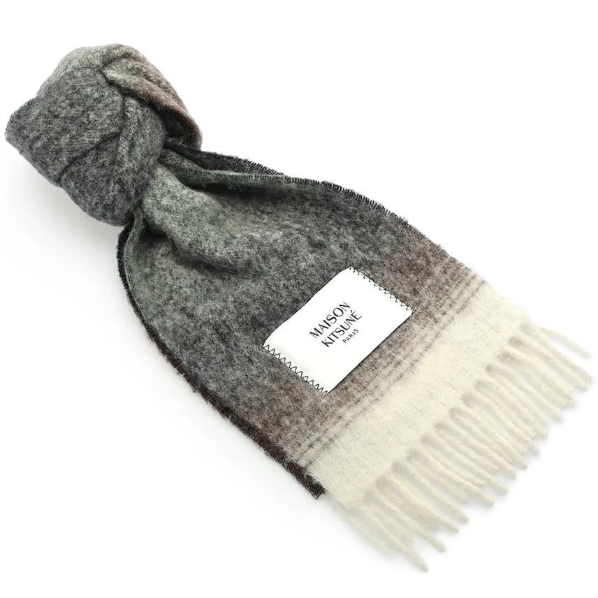 [BUNJANG] Maison Kitsune Gradient Wool Fringe Muffler / 메종키츠네 22FW 울 프린지 머플러