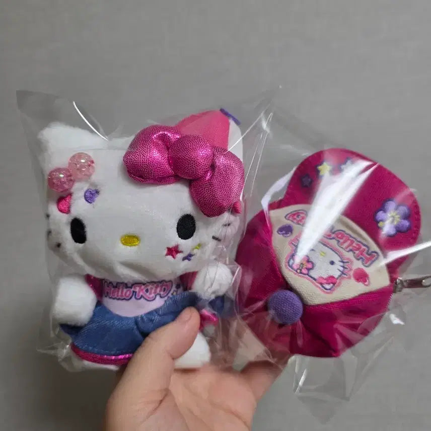 [BUNJANG] Sanrio Hello Kitty Y2K Vivid Cap Set / 산리오 y2k 키티 비비드캡 모자 지갑 키링