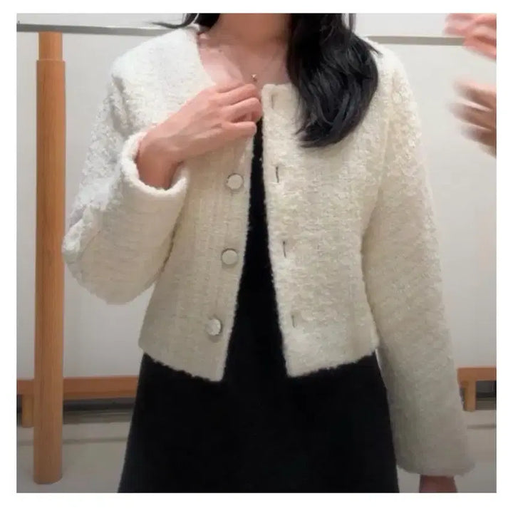 [BUNJANG] SIE Abeline Scoop Neck Tweed Jacket / 시에 아벨린 스쿱넥 트위드 재킷