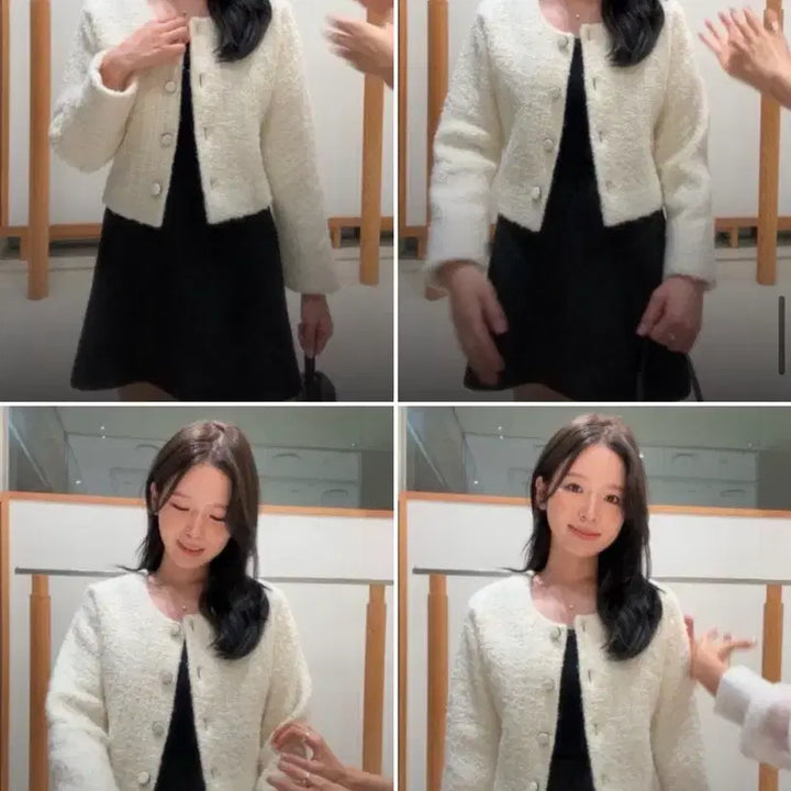 [BUNJANG] SIE Abeline Scoop Neck Tweed Jacket / 시에 아벨린 스쿱넥 트위드 재킷