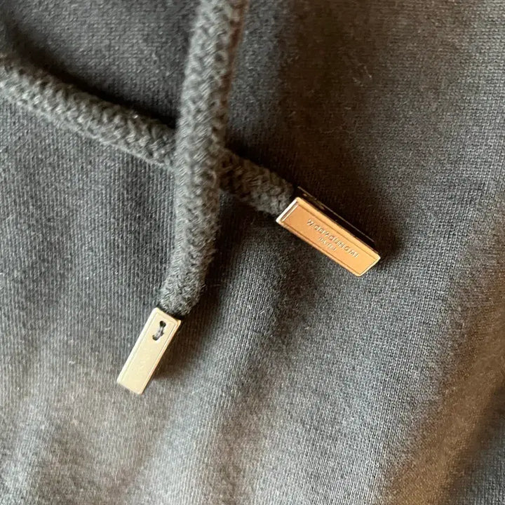 [BUNJANG] Wooyoungmi Black Back Logo Hoodie 23FW / 실착2회 우영미 백로고 후드 블랙 23FW