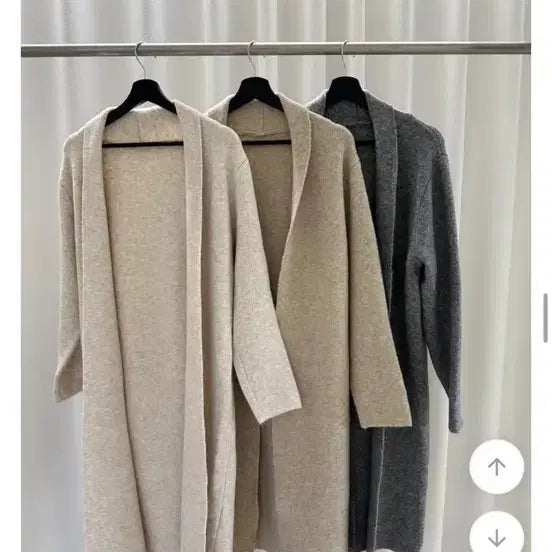 [BUNJANG] Knit Long Cardigan &amp; Dress Set Oatmeal / 니트 롱 가디건 + 원피스 세트 오트밀