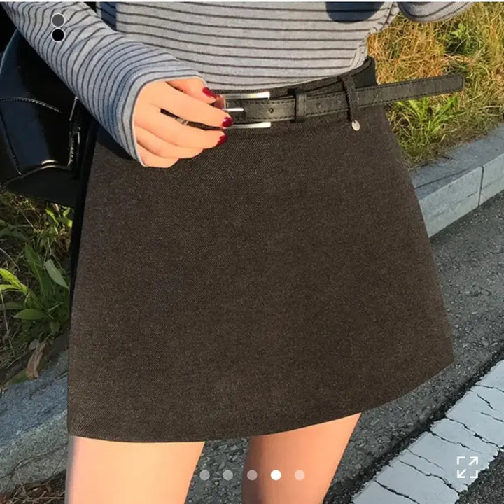 [BUNJANG] Grayraise Belted Mini Skirt Pants (M) / 그레이레이즈 벨트미니치마바지 M