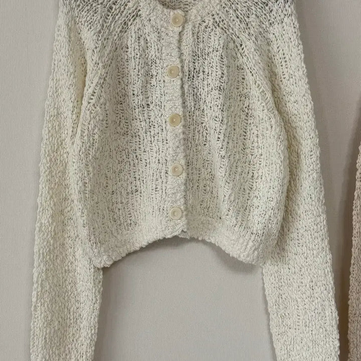 [BUNJANG] Knit Cardigan Ivory/Beige / 새제품  니트 짜임 가디건 아이보리/베이지