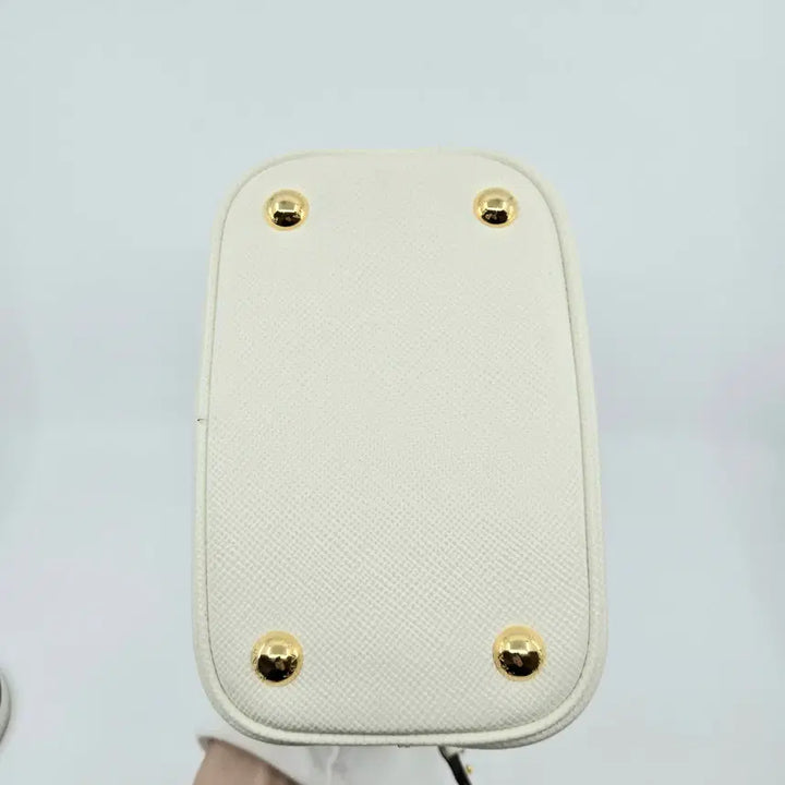 [BUNJANG] Prada Saffiano Panier Small Bucket Bag White / 프라다 사피아노 파니에 스몰 버킷백 화이트