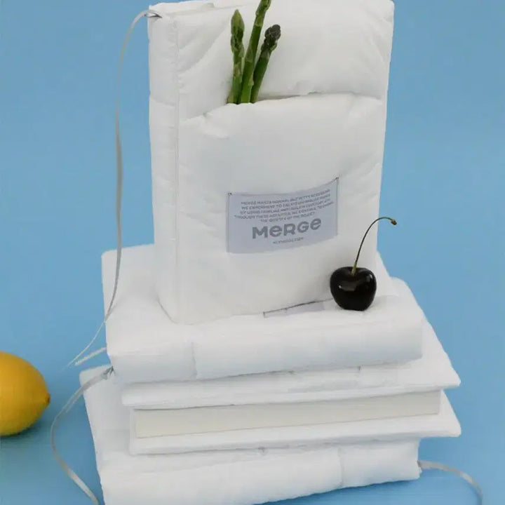 [BUNJANG] 퀄팅 패딩 북커버 책보호 파우치(화이트,블랙,실버 택1) / 퀄팅 패딩 북커버 책보호 파우치(화이트,블랙,실버 택1)