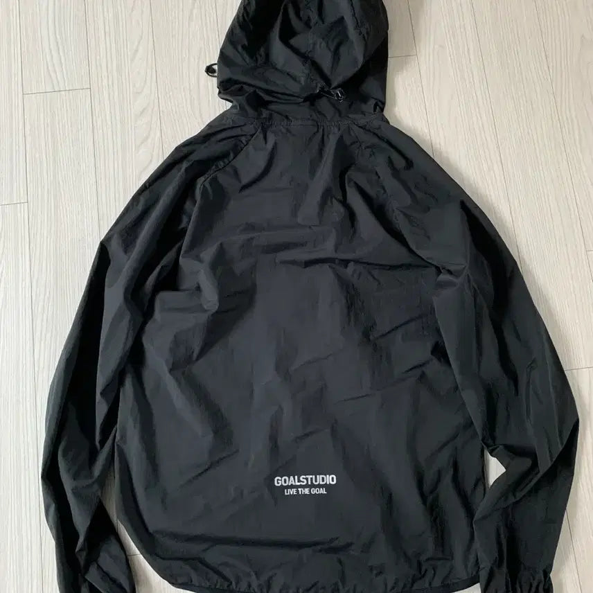 [BUNJANG] GOAL STUDIO Black Ultralight Hooded Windbreaker / GOAL STUDIO 블랙 초경량 바람막이 후드집업