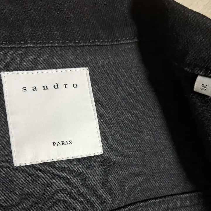 [BUNJANG] Sandro Black Denim World Lovers Embroidered Cricket Jacket / 산드로 크러커 흑청 데님  자켓  36(55)