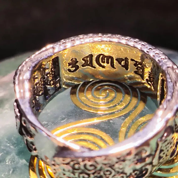 [BUNJANG] Buddhist Om Mani Padme Hum Pixiu Ring / 불교 옴마니바메훙 비휴 재물운 반지 19호